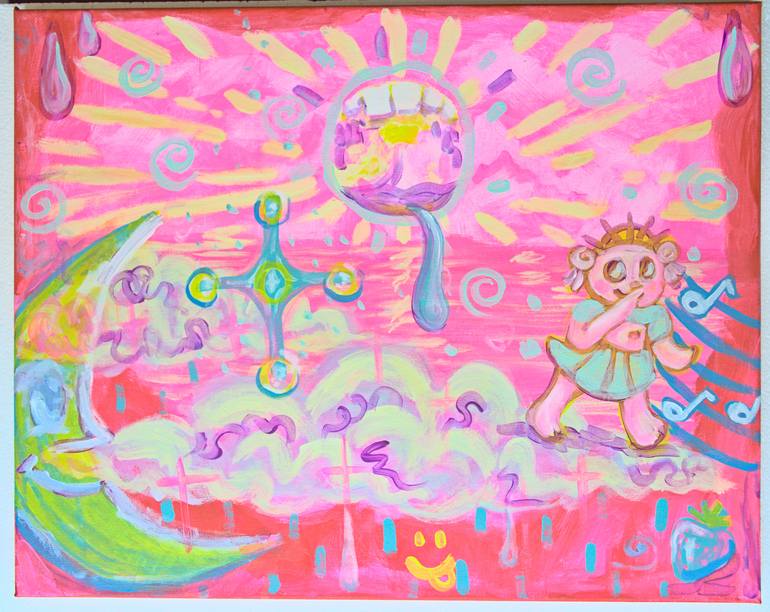 Original Abstract Expressionism Cartoon Painting by Jana Griffis