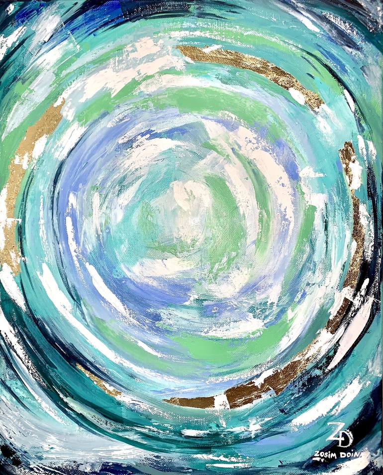 Water Circle Painting by Doina Zosim | Saatchi Art