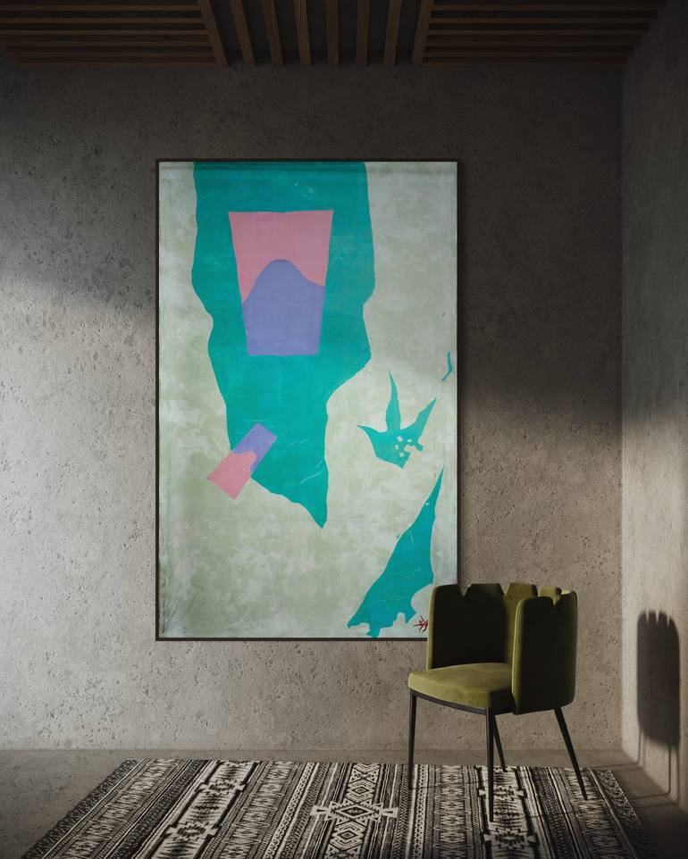 Original Abstract Expressionism Abstract Printmaking by Janine Saul