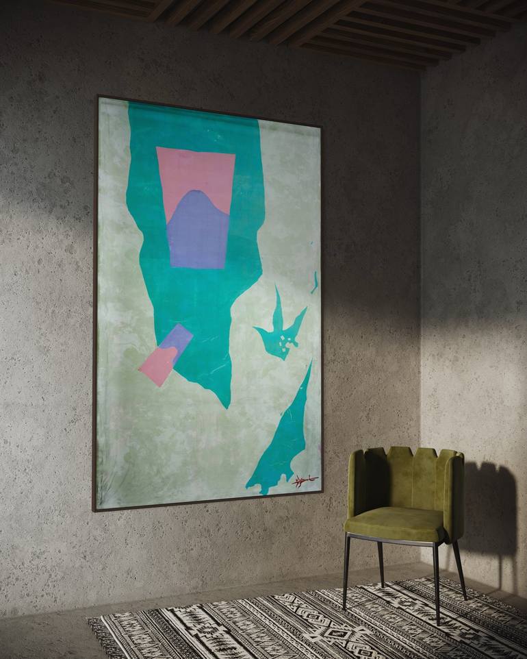 Original Abstract Expressionism Abstract Printmaking by Janine Saul