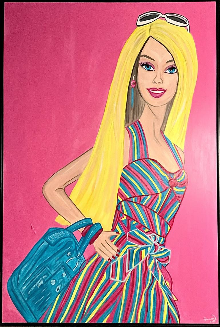 Hi Barbie! Painting by Sarah Jasma | Saatchi Art