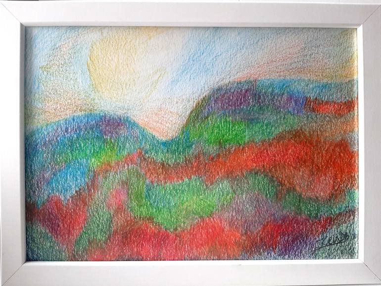 Original Abstract Expressionism Nature Drawing by Kristina Draskovic