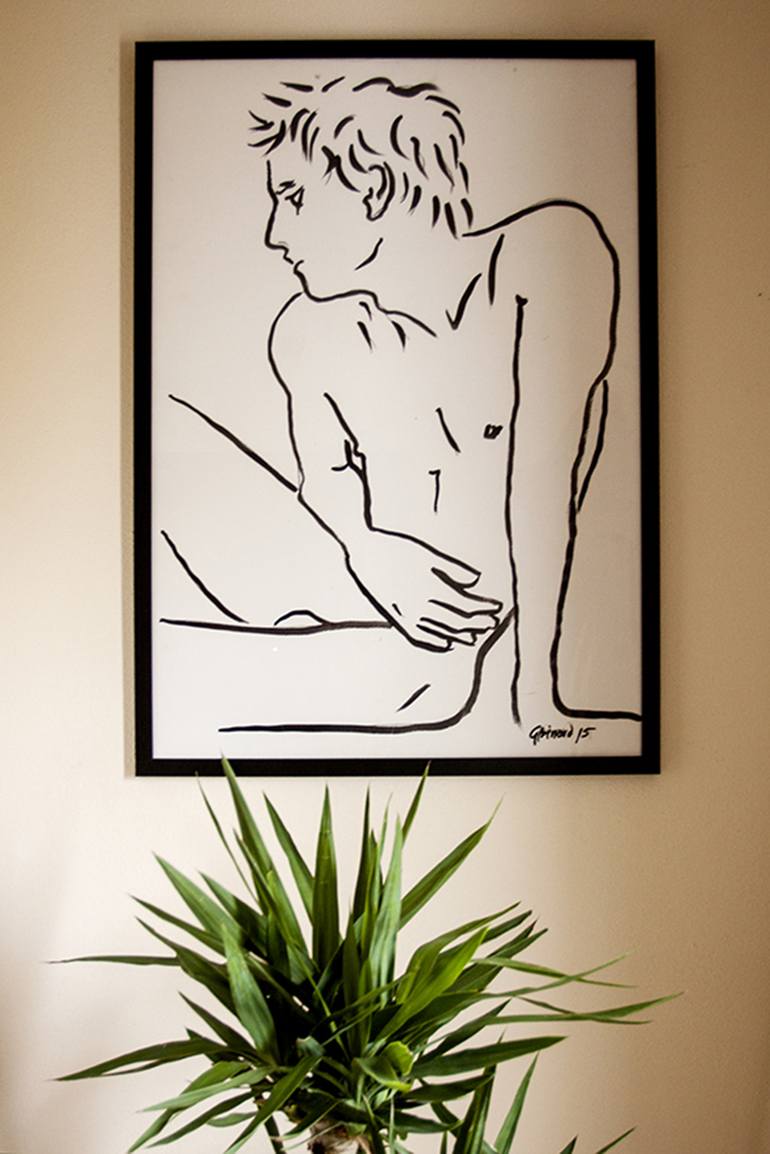 Original Figurative Nude Drawing by Gonzalo Benard