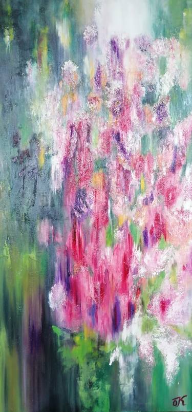 Original Abstract Expressionism Garden Paintings by Olga Krivcun
