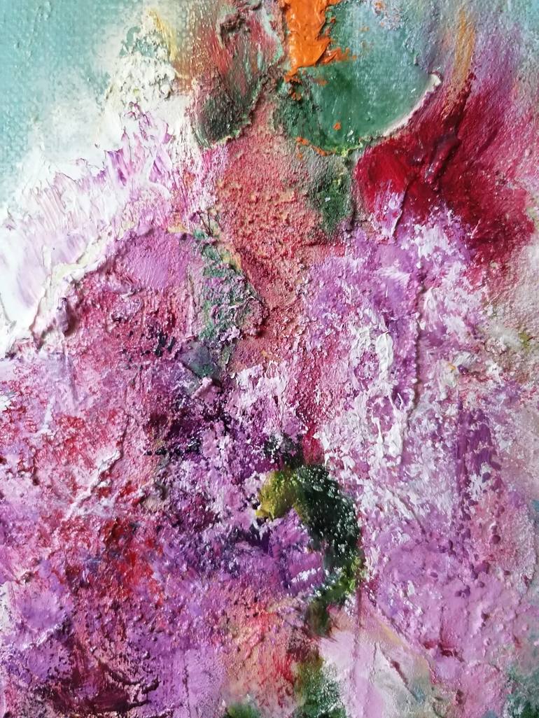 Original Expressionism Floral Painting by Olga Krivcun