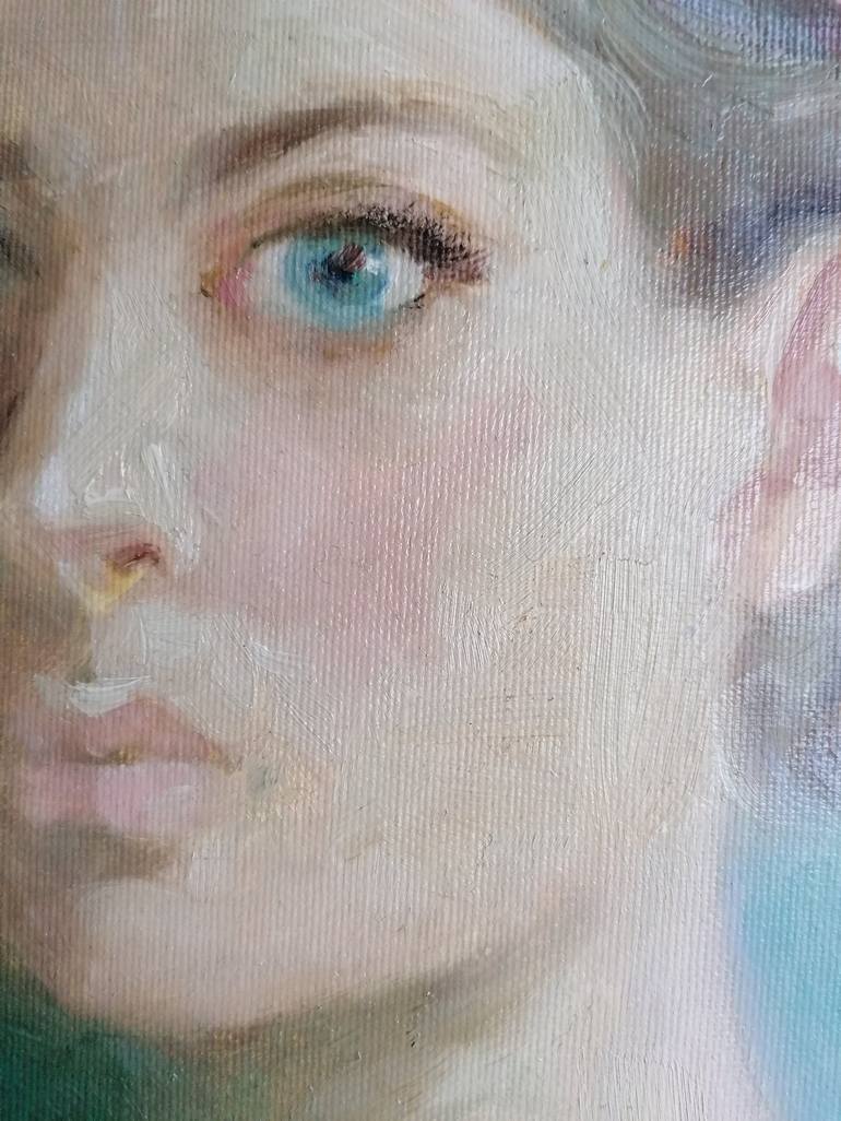 Original Fine Art Portrait Painting by Olga Krivcun