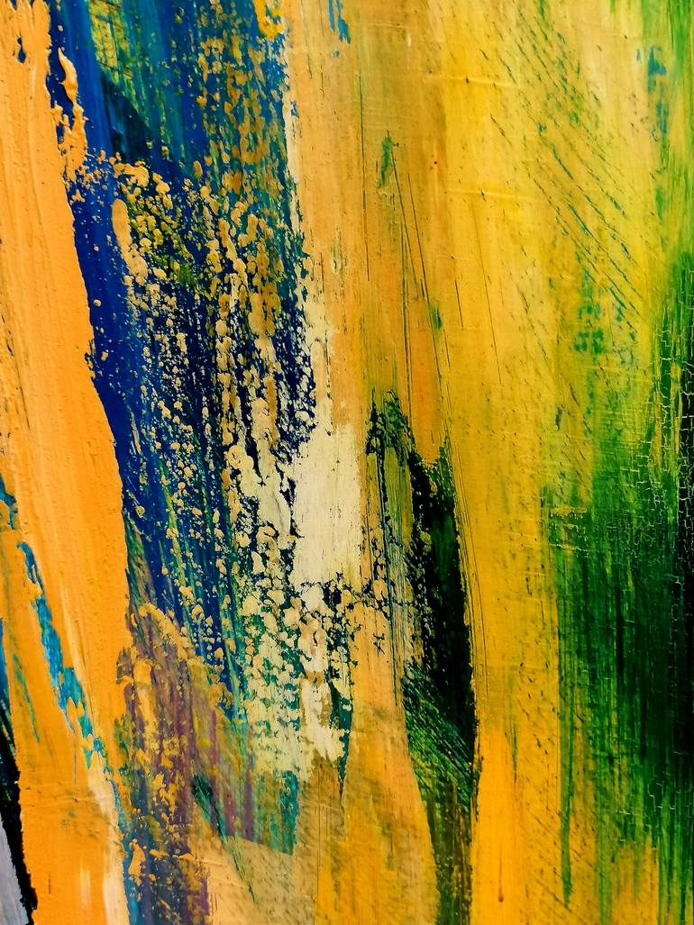 Original Abstract Expressionism Abstract Painting by Olga Krivcun