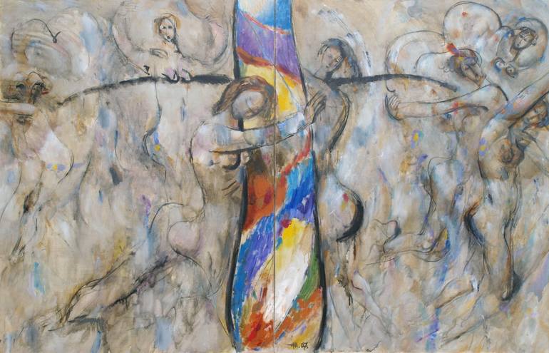 Original People Painting by Anton Antonov | Figurative Art on Canvas | The tree of life