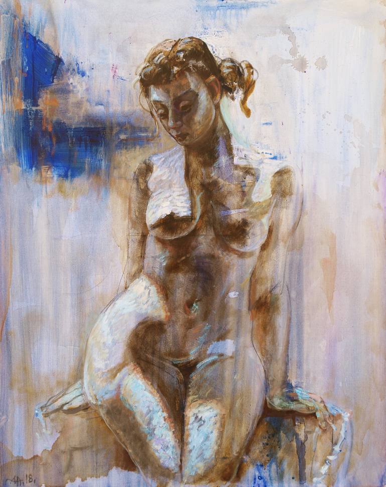 Print of Figurative Women Paintings by Anton Antonov
