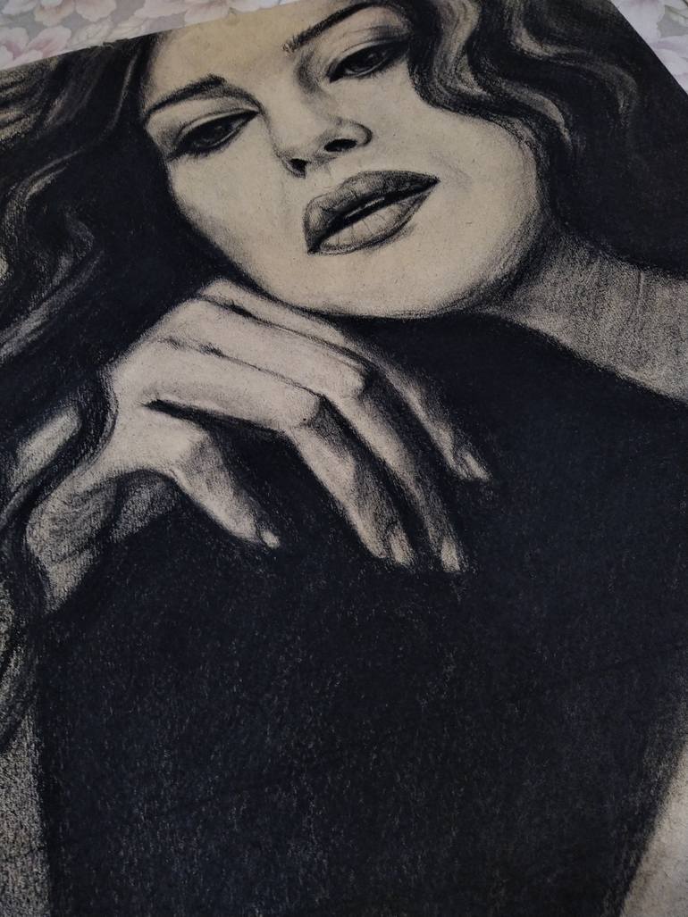 Original Documentary Pop Culture/Celebrity Drawing by Julia Lihina