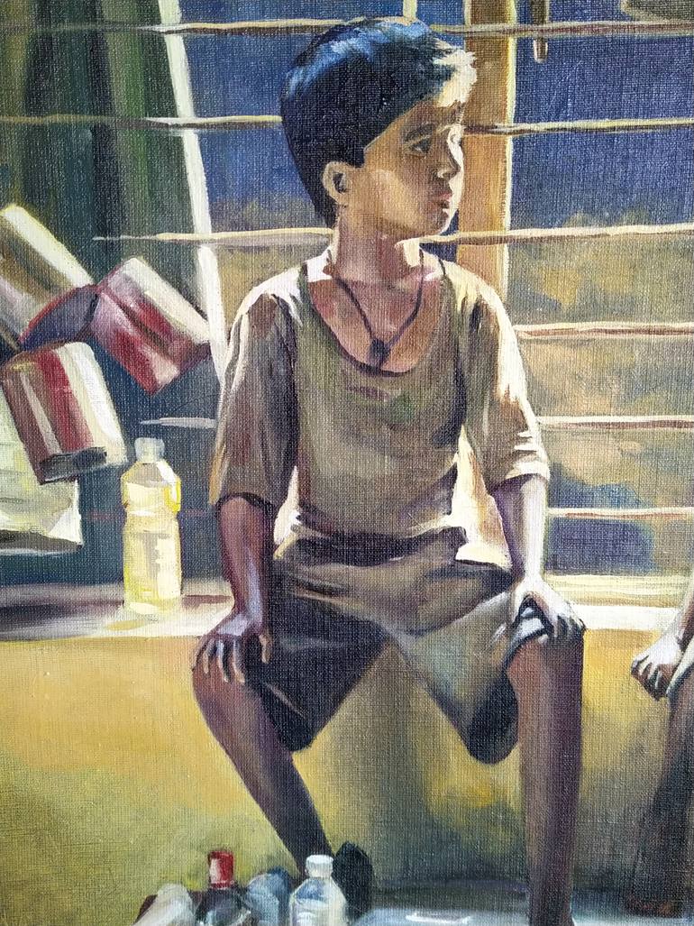 Original Figurative Cinema Painting by Julia Lihina