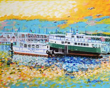 Print of Impressionism Boat Paintings by Adam Smith