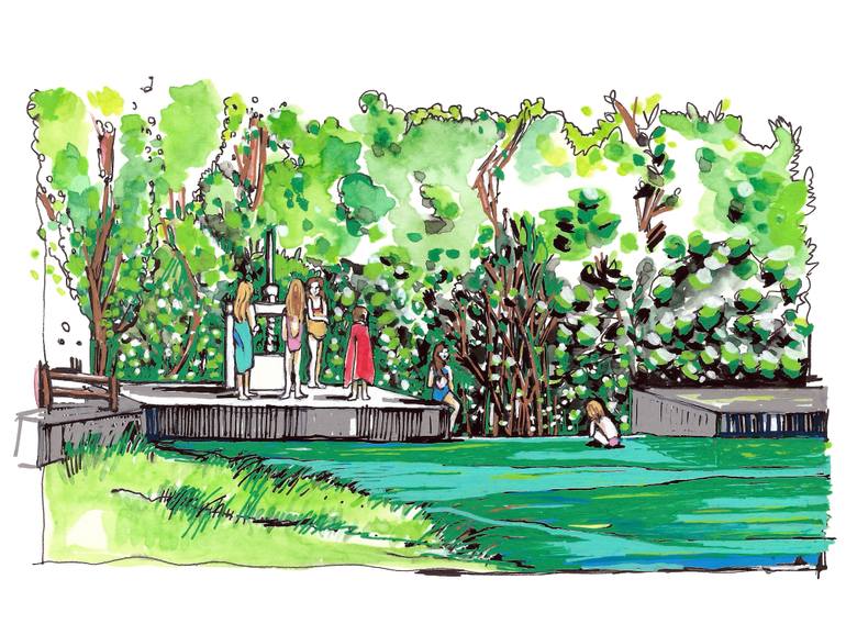 Original Contemporary Landscape Drawing by Livia Alberico