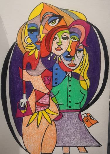 Original Abstract Women Drawings by Artful Dodger London