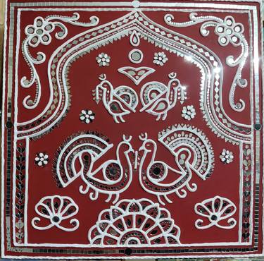 Original Folk Patterns Mixed Media by Geetu Thakur