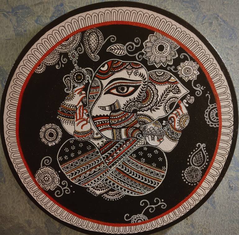 Original Folk Religion Painting by Geetu Thakur