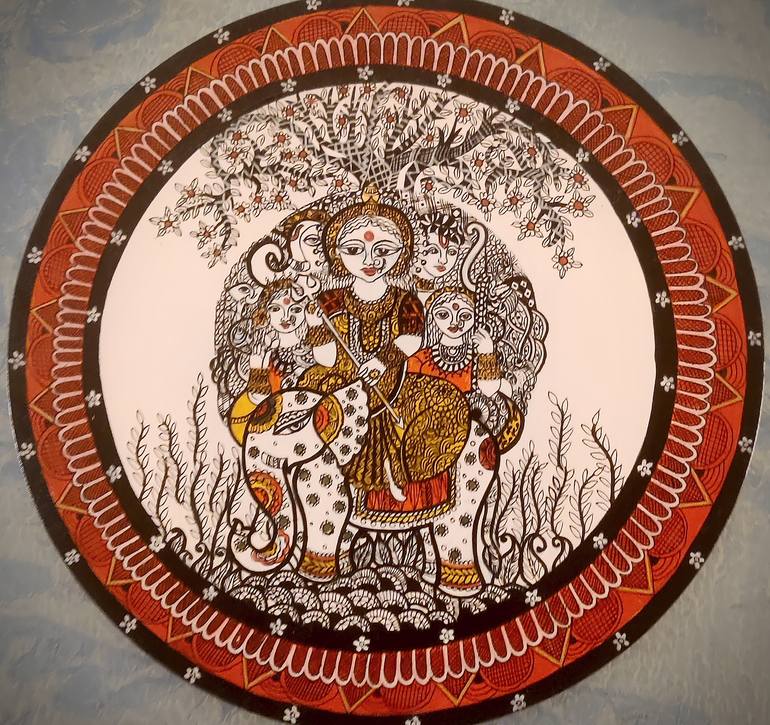 Original Folk Religion Painting by Geetu Thakur