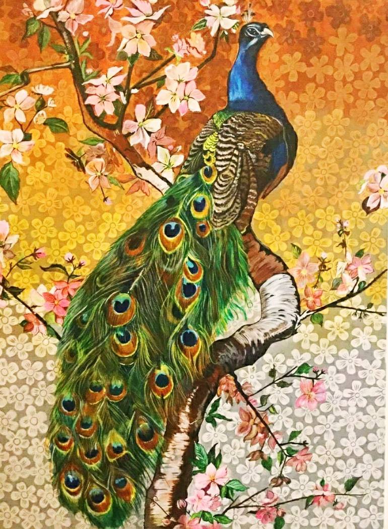 Magic Peacock Painting by Geetu Thakur | Saatchi Art