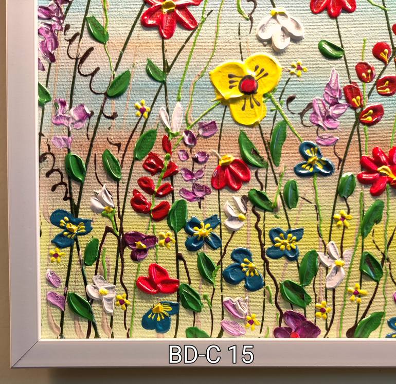 Original Abstract Expressionism Floral Painting by Geetu Thakur