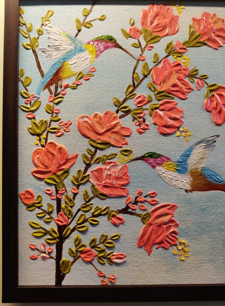 Original Abstract Expressionism Floral Painting by Geetu Thakur