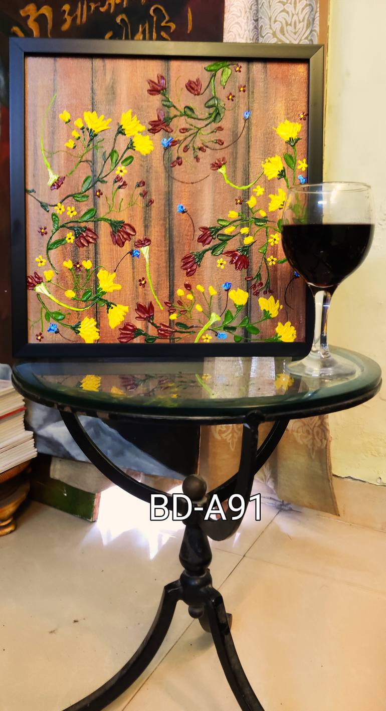 Original Abstract Expressionism Floral Painting by Geetu Thakur