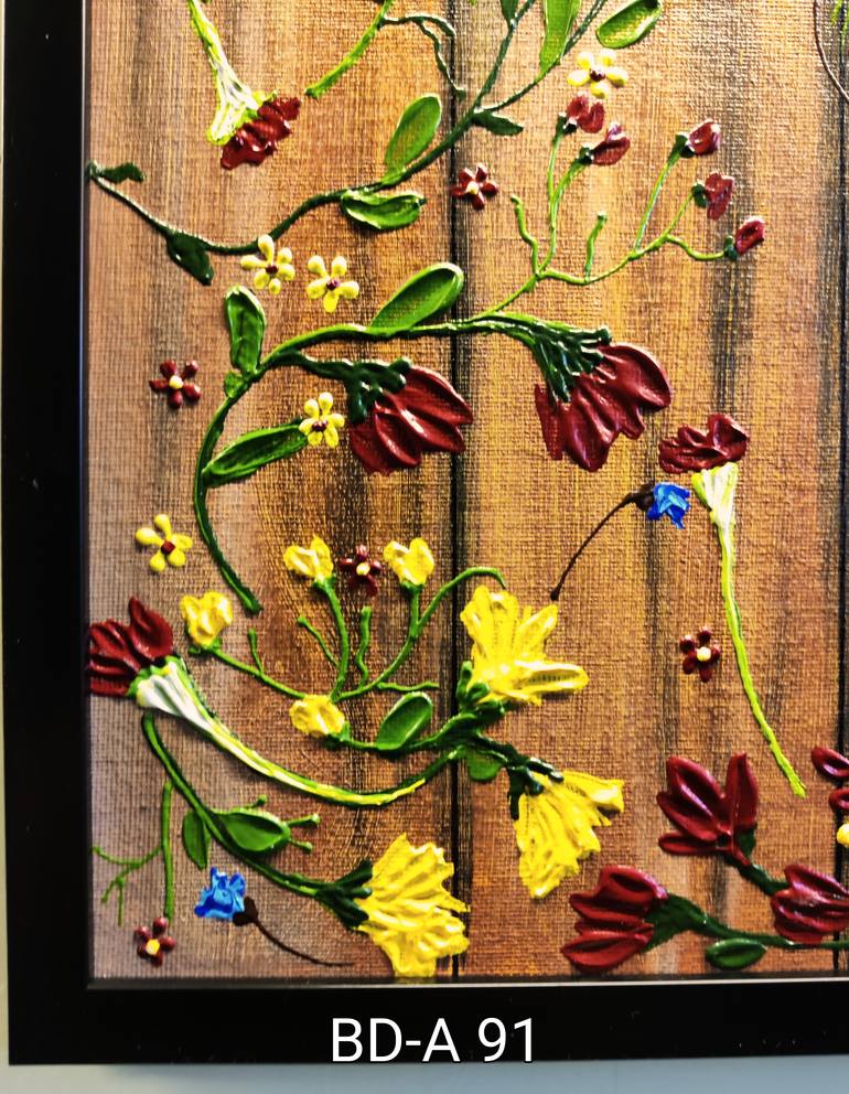 Original Abstract Expressionism Floral Painting by Geetu Thakur