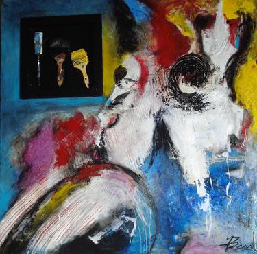 Original Abstract Expressionism Nude Painting by Aurore Brunet