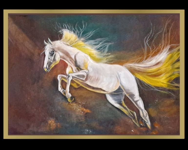 Original Horse Painting by Ajwa Umer
