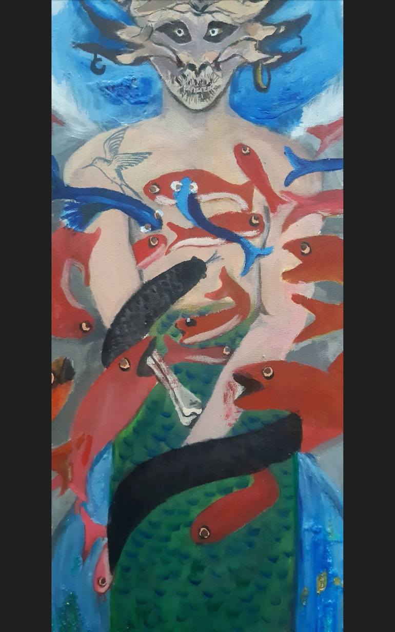Original Expressionism Fantasy Painting by Ajwa Umer