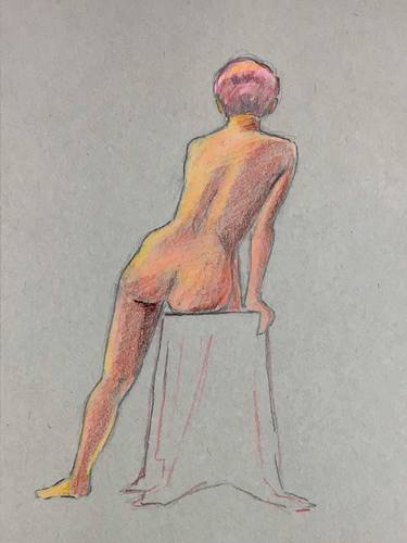 Original Nude Drawing by Tom Richardson