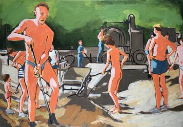Original Expressionism People Paintings by Tom Richardson
