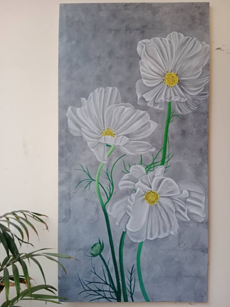 Original Contemporary Botanic Painting by fareeha yaqoob