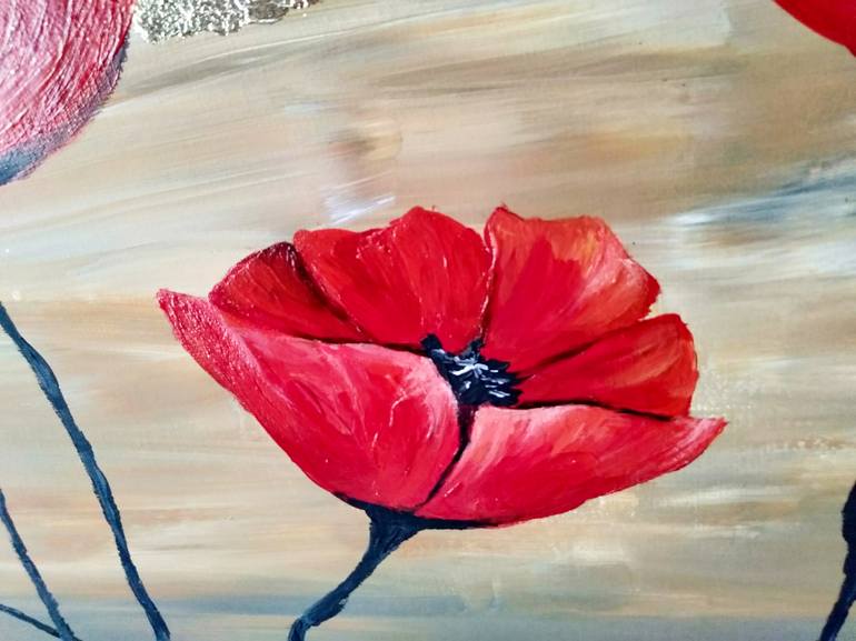 Original Modern Floral Painting by Olga Moiseeva