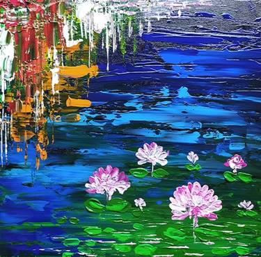 Original Abstract Floral Paintings by Aman Kumar