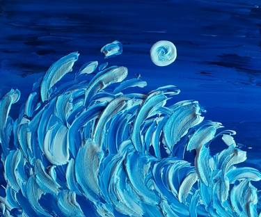 Original Abstract Seascape Paintings by Aman Kumar