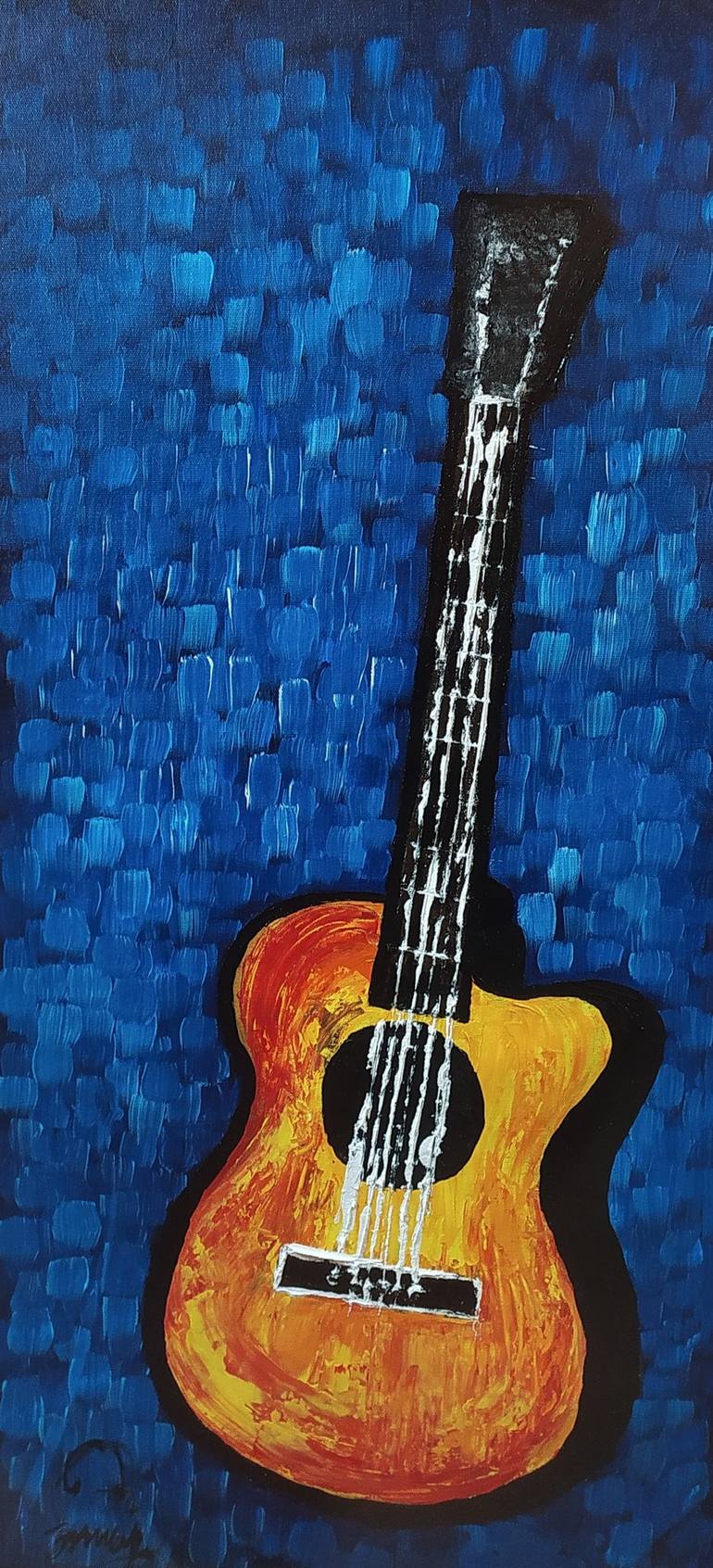 guitar music paintings