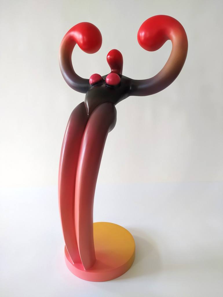 Original Abstract People Sculpture by Roland Grabkowski