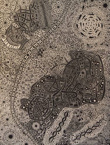 Original Abstract Expressionism Abstract Drawing by Tim Clancy