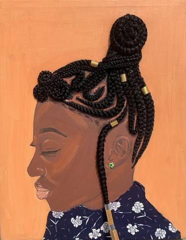 Original Minimalism Portrait Paintings by Ndifon Jennifer