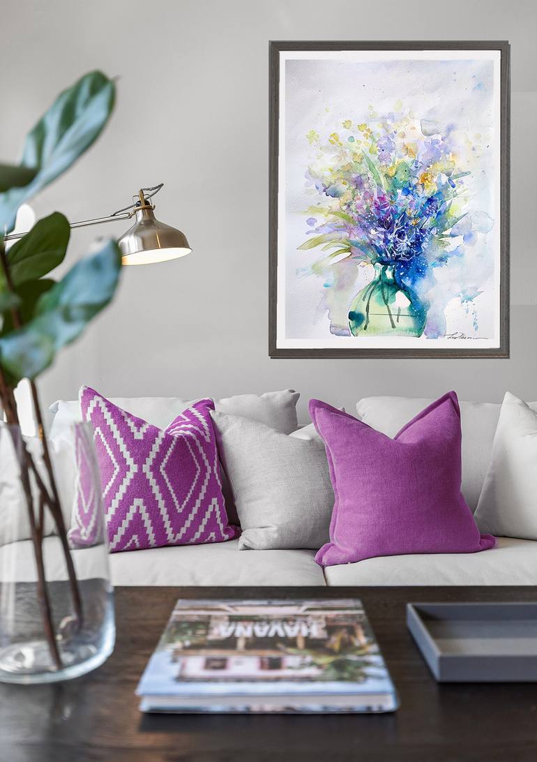 Original Contemporary Floral Painting by Leyla Zhunus