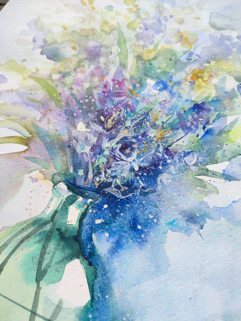 Original Contemporary Floral Painting by Leyla Zhunus