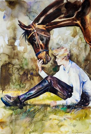 Print of Horse Paintings by Leyla Zhunus