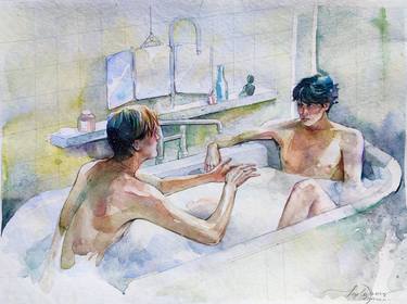 Print of Figurative Nude Paintings by Leyla Zhunus