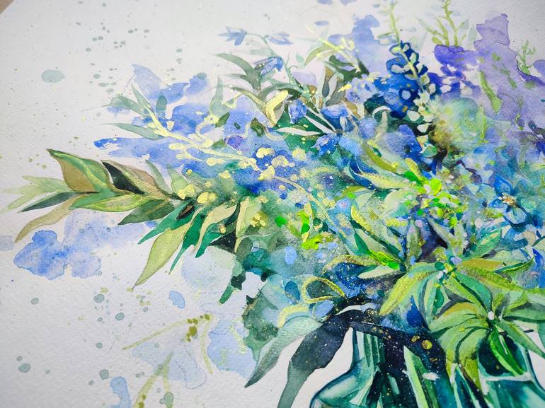 Original Floral Painting by Leyla Zhunus