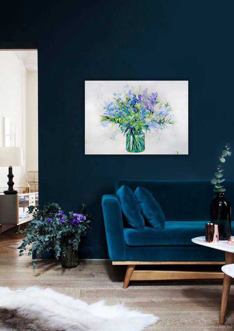 Original Contemporary Floral Painting by Leyla Zhunus