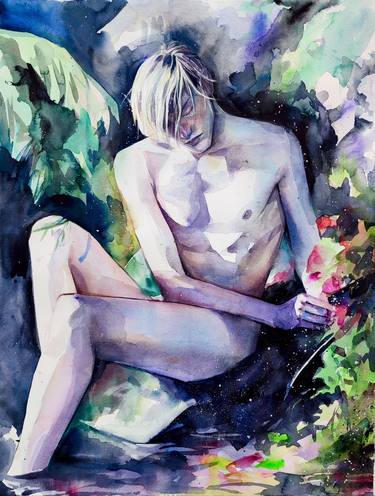 Print of Realism Erotic Paintings by Leyla Zhunus