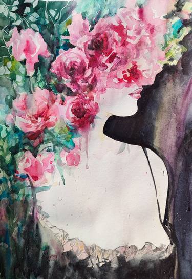 Print of Fine Art Floral Paintings by Leyla Zhunus