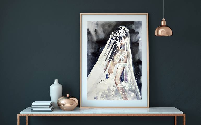 Original Black & White Women Painting by Leyla Zhunus