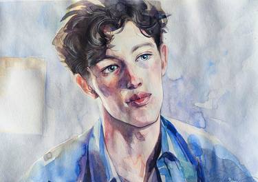 Original Impressionism Men Painting by Leyla Zhunus