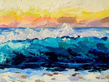 Original Abstract Seascape Paintings by Leyla Zhunus